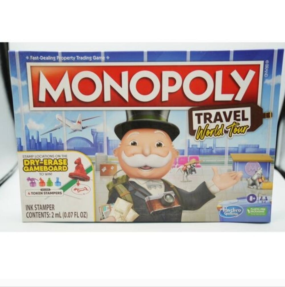Monopoly Travel World Tour Board Game‎ Hasbro New Sealed Minor Box Wear